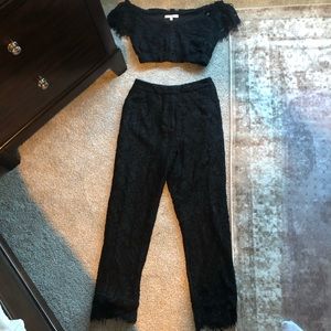 NBW: Two piece crop and pant set WAYF size small